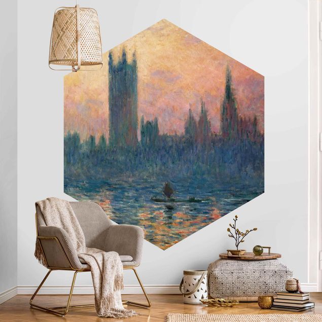 Décoration artistique Claude Monet - Coucher de soleil à Londres