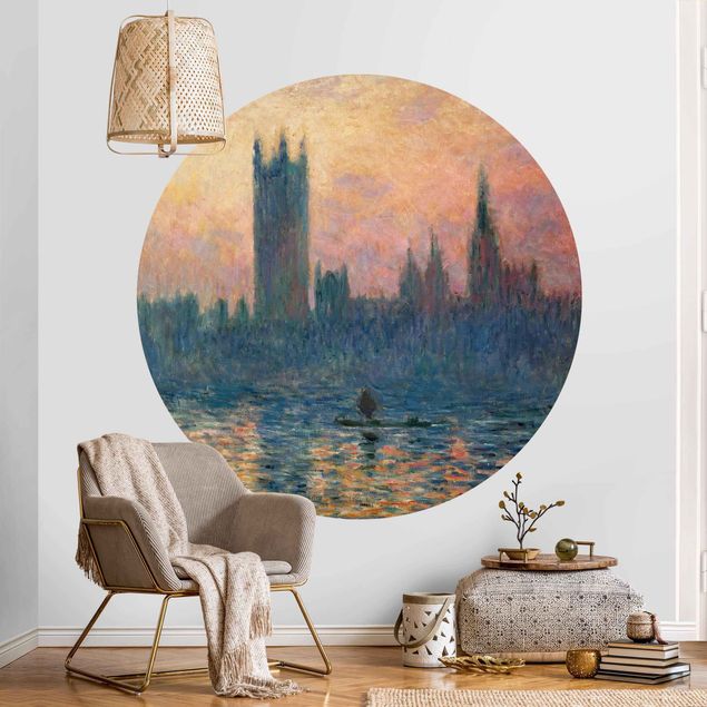 Tableau impressionniste Claude Monet - Coucher de soleil à Londres