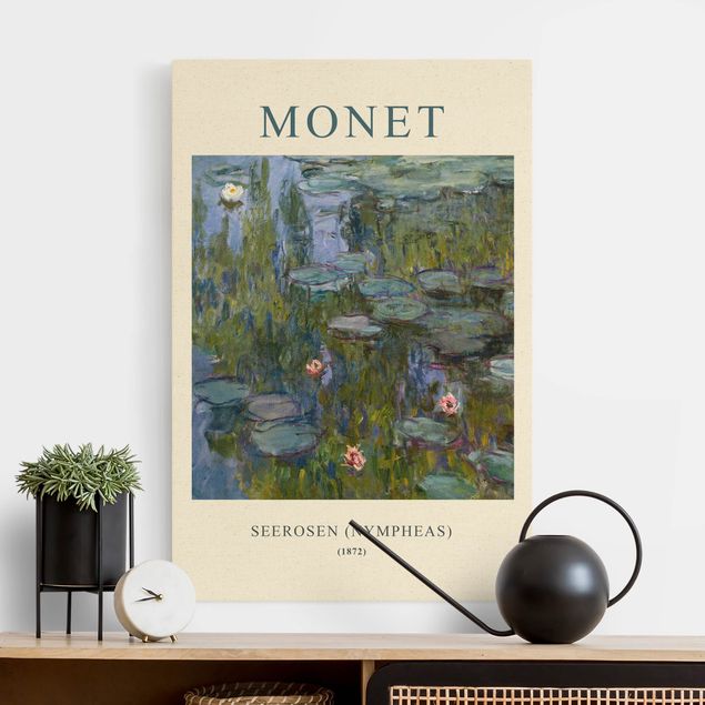 Tableau sur toile naturel - Claude Monet - Waterlilies (Nymphaeas) - Museum Edition - Format portrait 2:3