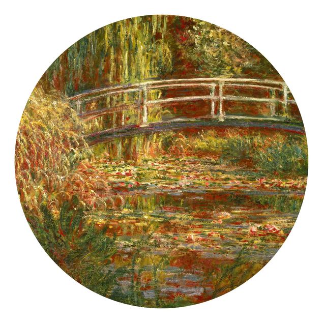 Tableaux Artistiques Claude Monet - Étang de nénuphars et pont japonais (Harmonie en rose)