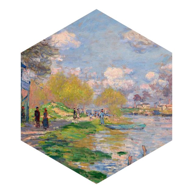 Papier peint ville Claude Monet - Printemps sur la Seine