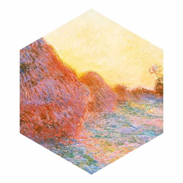 Papier peint panoramique paysage Claude Monet - Botte de foin au soleil