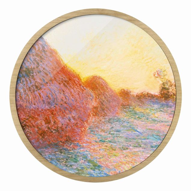Affiches encadrées paysage Claude Monet - Botte de foin au soleil