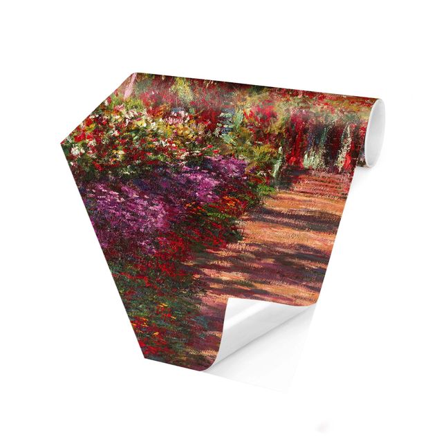 Papier peint fleurs Claude Monet - Allée dans le jardin de Monet à Giverny