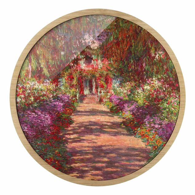 Tableau abstrait Claude Monet - Allée dans le jardin de Monet à Giverny