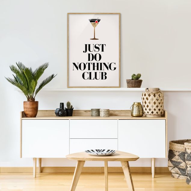 Affiches encadrées citations Cocktail - Just do nothing club