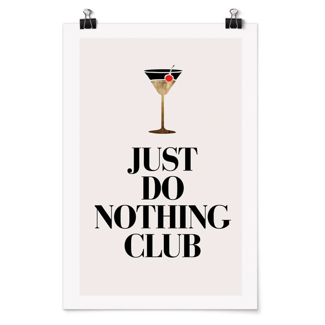 Posters citations Cocktail - Just do nothing club