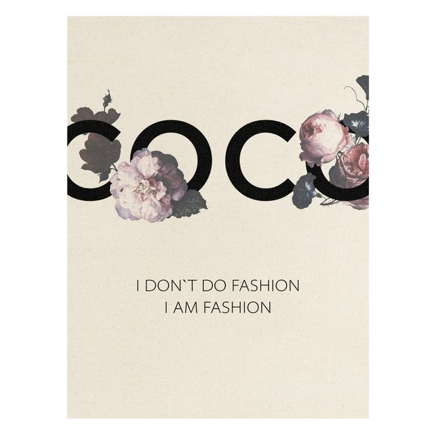 Tableaux muraux COCO - I dont´t do fashion avec roses