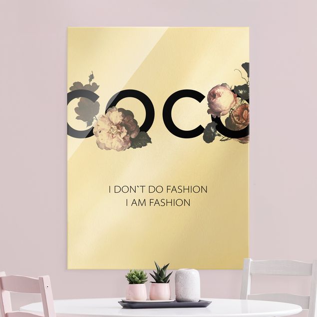 Tableaux en verre fleurs COCO - I dont´t do fashion avec roses