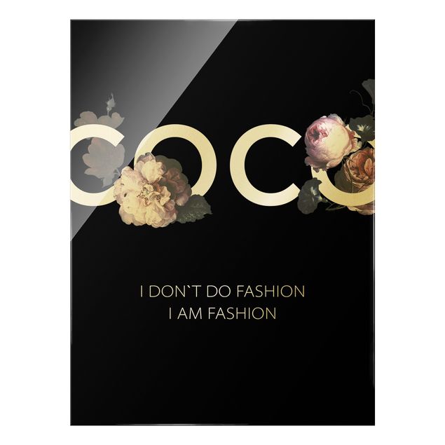 Tableau noir COCO - I don't do fashion Roses Noir