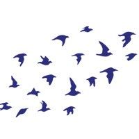 Stickers muraux oiseau No.61 Flock Of Birds