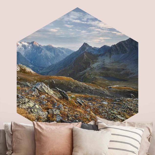 Papier peint montagnes Col De Fenêtre Suisse