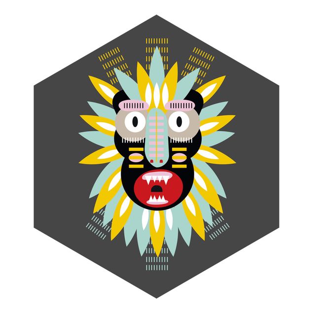 papier peint xxl Collage masque ethnique - King Kong