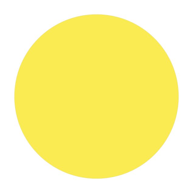 Tapis en vinyle rond|Colour Lemon Yellow