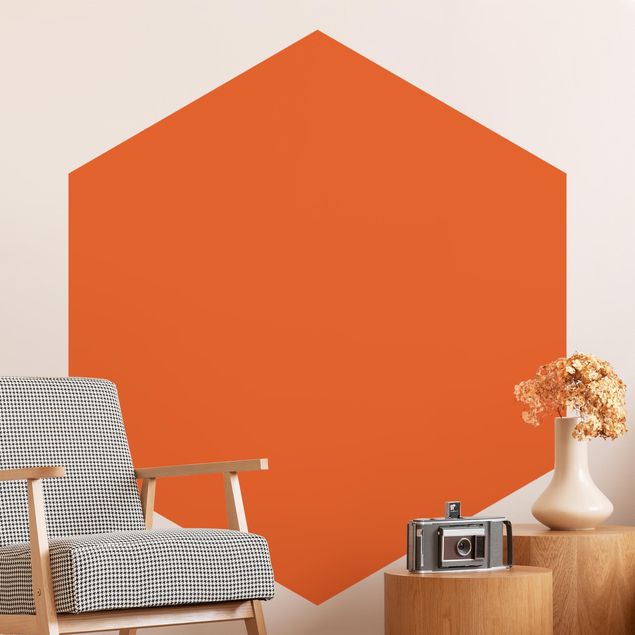 Papier peint moderne Couleur Orange