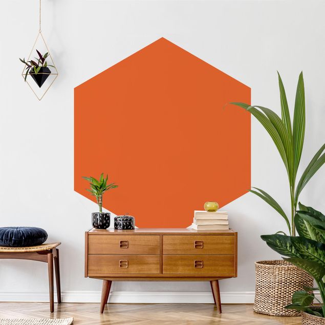 Papiers peintspanoramique hexagonal Couleur Orange