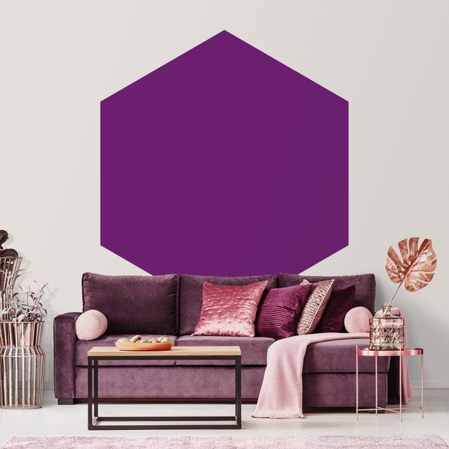 Papiers peintspanoramique hexagonal Couleur Violet