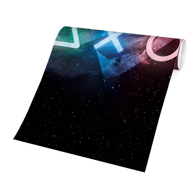 Papier peint - Symboles du contrôleur de jeu dans une galaxie lointaine