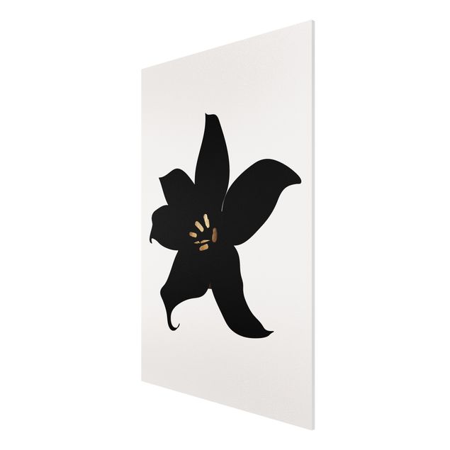 Tableau orchidées Monde végétal graphique - Orchidée noire et or