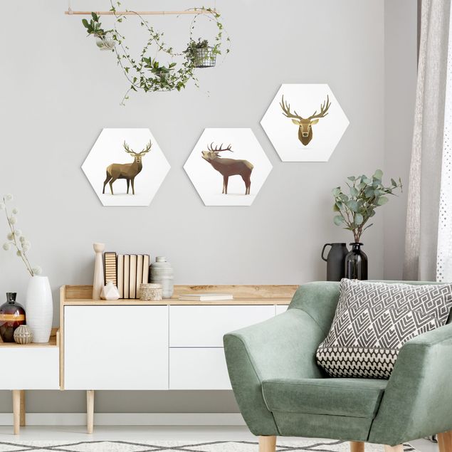 Tableau moderne Poligon Deer Collection