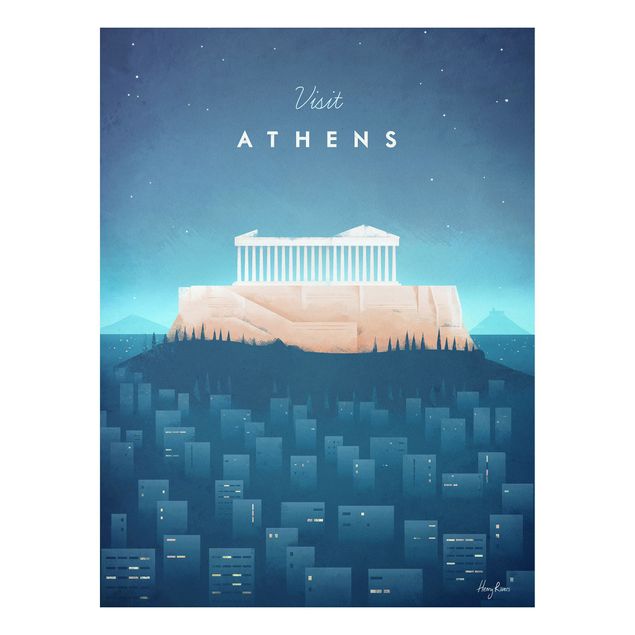 Tableau style vintage Poster de voyage - Athènes