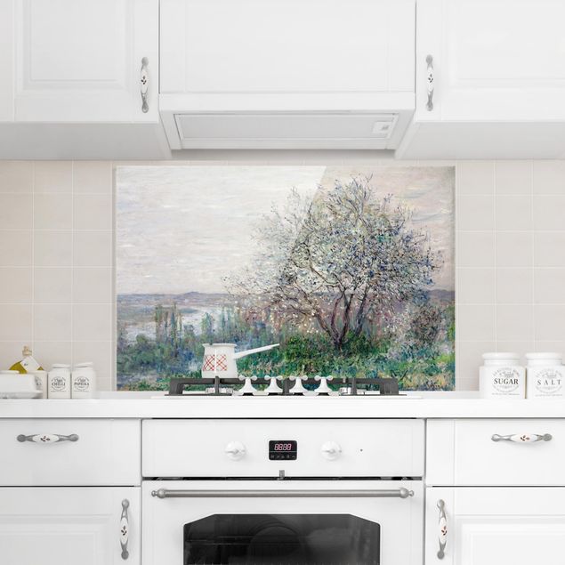 Toile impressionniste Claude Monet - Le printemps à Vétheuil