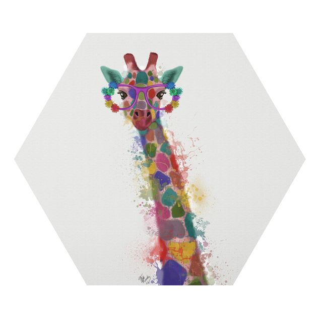 Tableau forex Taches arc-en-ciel Trio de Girafe
