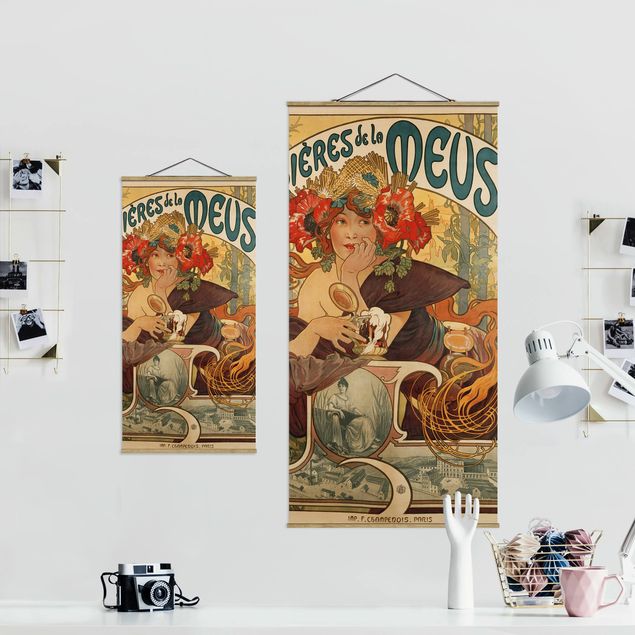 Tableaux portraits Alfons Mucha - Affiche pour la bière La Meuse