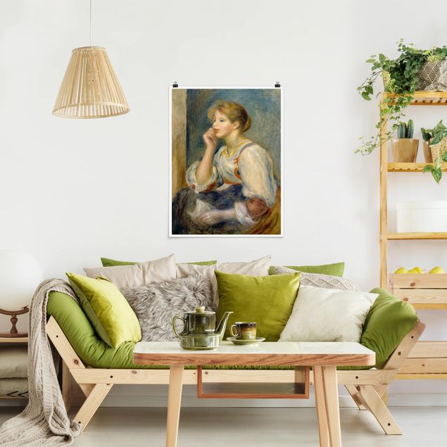 Tableau impressionniste Auguste Renoir - Femme avec une lettre