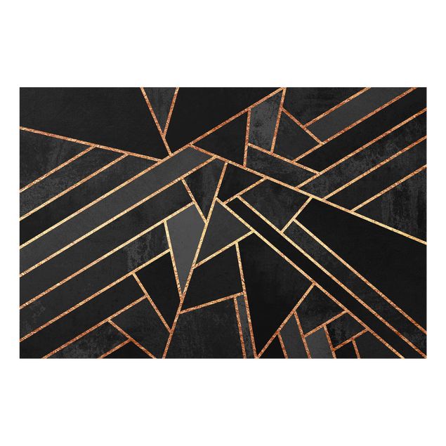 Tableaux de Elisabeth Fredriksson Triangles Noirs Or