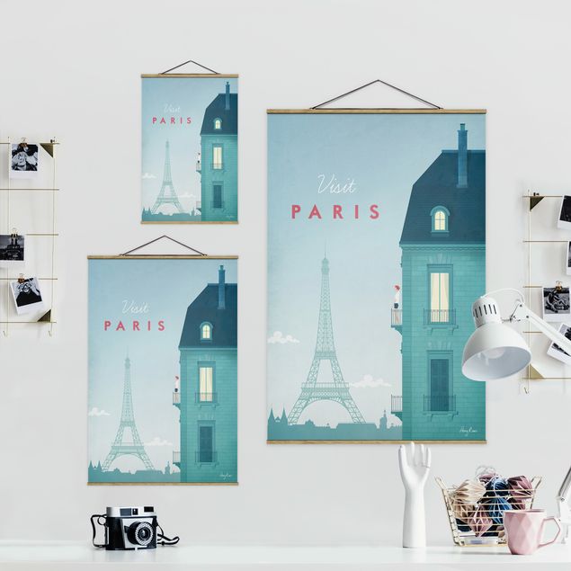 Tableau bleu Poster de voyage - Paris