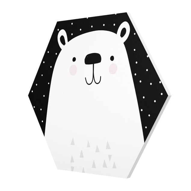 Tableau noir Zoo à motifs - Ours polaire