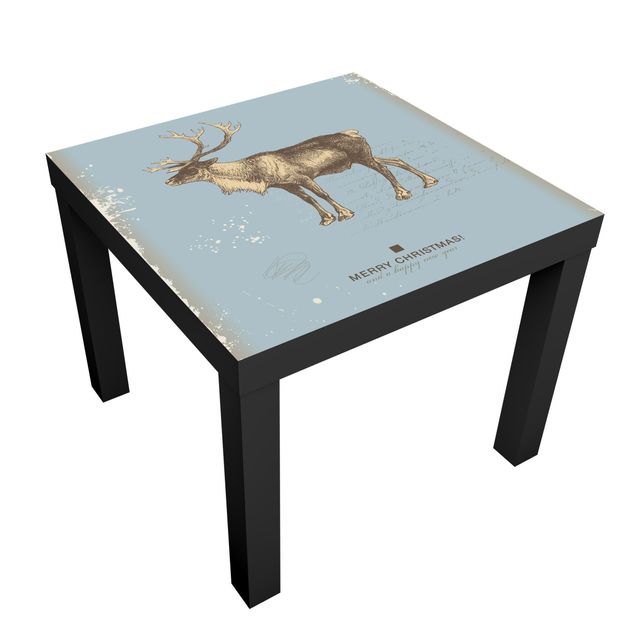 Papier adhésif pour meuble IKEA - Lack table d'appoint - Reindeer Postcard