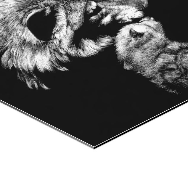 Tableaux noir et blanc Animaux sauvages du noir Lot II