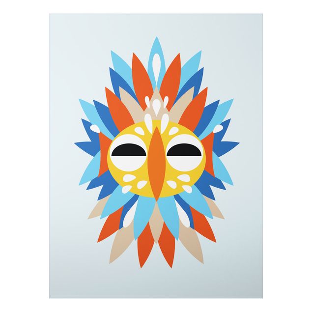 Tableaux modernes Collage masque ethnique - Perroquet