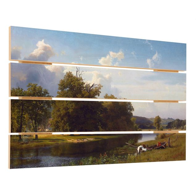 Tableaux Albert Bierstadt - Paysage de rivière, Westphalie