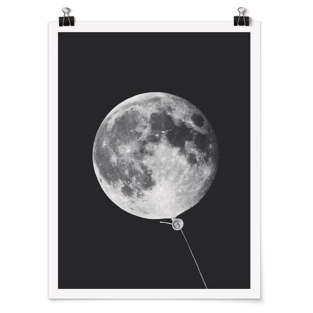 Tableau reproduction Ballon avec Lune