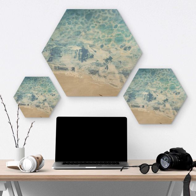 Hexagone en bois - Tides In Color II