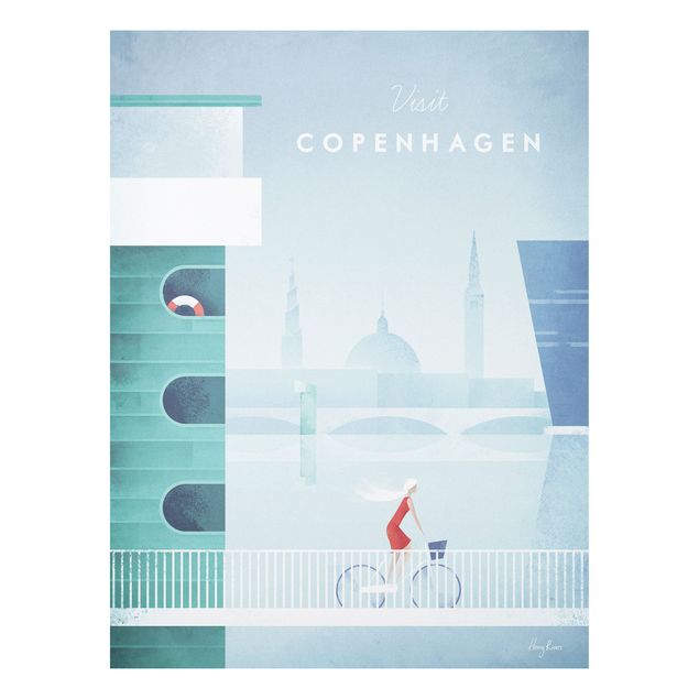 Tableau vintage Poster de voyage - Copenhague
