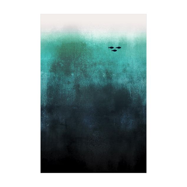tapis bleu pétrole Poisson dans les profondeurs de la mer