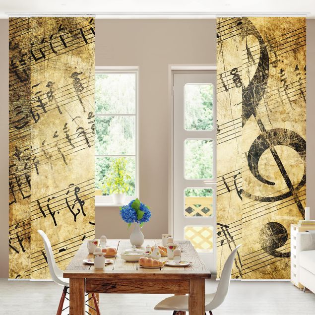Panneaux rideaux coulissants Note de musique