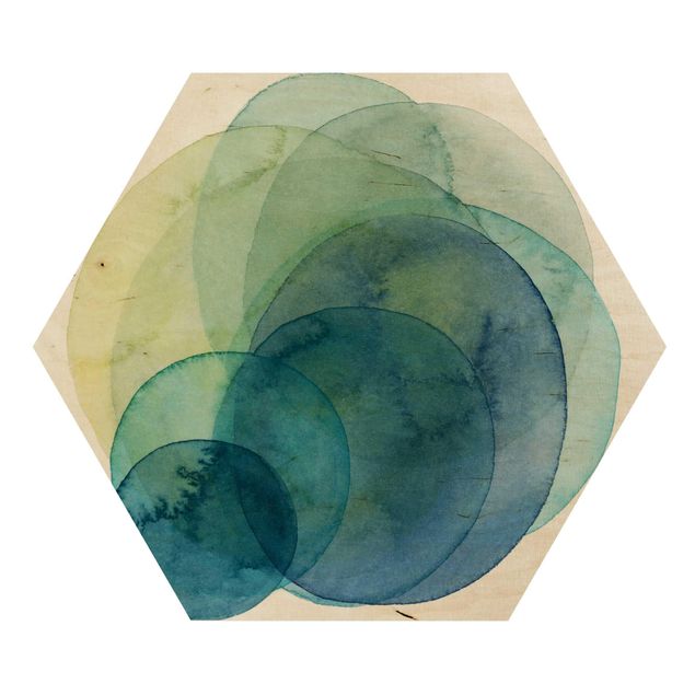 Hexagone en bois - Big Bang - Green