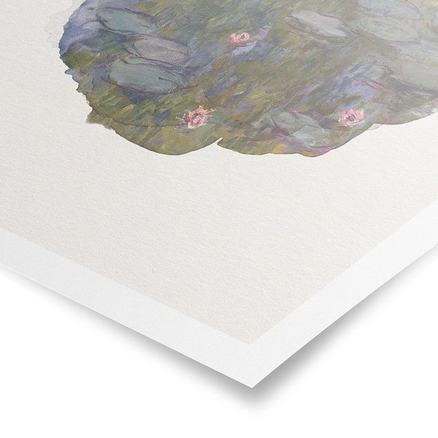 Tableau moderne Aquarelles - Claude Monet - Nénuphars (Nympheas)
