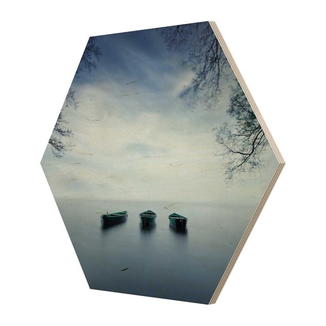 Hexagone en bois - Calmness On The Lake