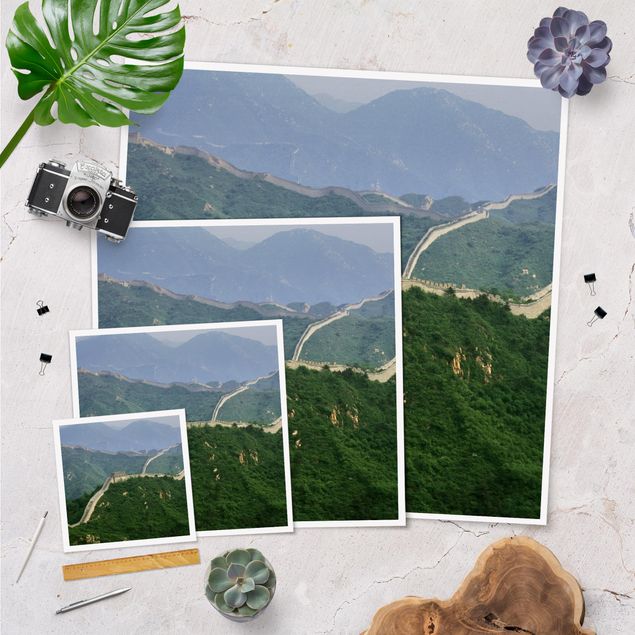 Tableaux verts La Grande Muraille de Chine à l'air libre