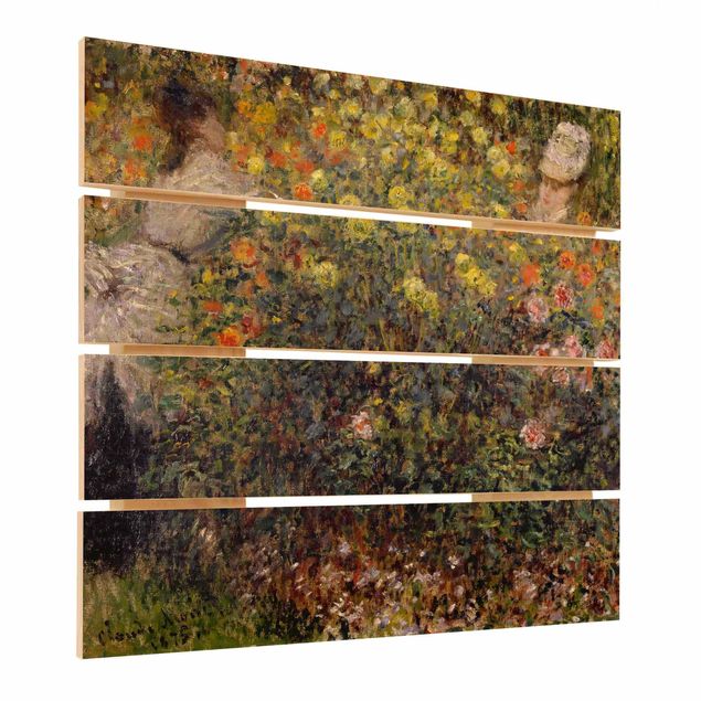 Tableaux Claude Monet Claude Monet - Deux dames dans un jardin fleuri