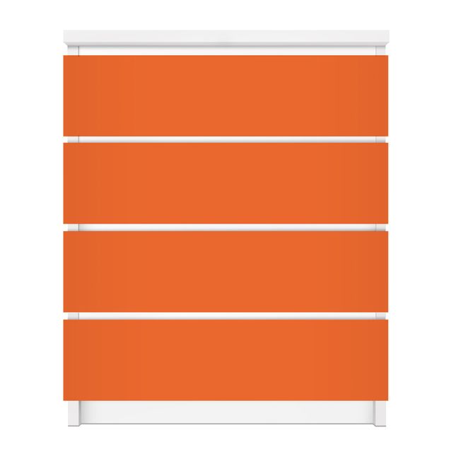 Papier adhésif pour meuble IKEA - Malm commode 4x tiroirs - Colour Orange