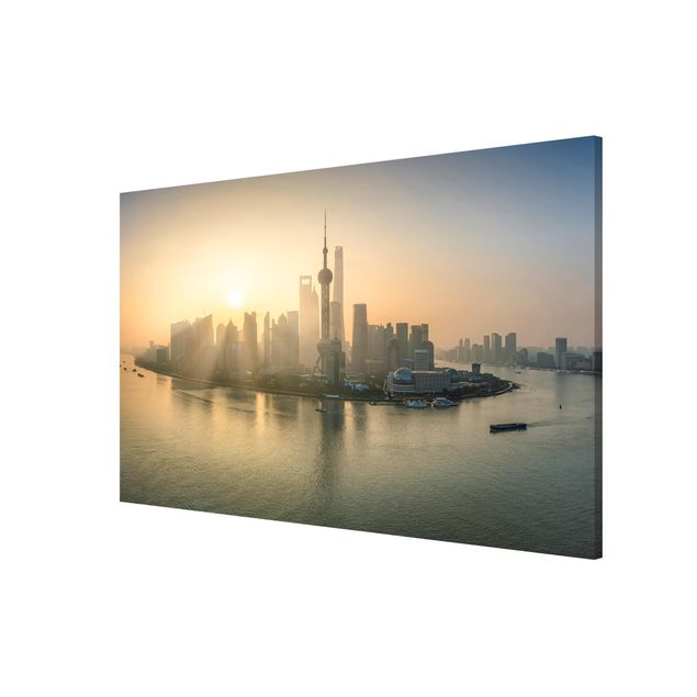 Tableau de ville Pudong à l'aube