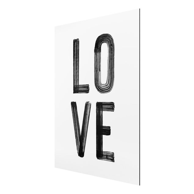 Tableau citations Love typographie en noir
