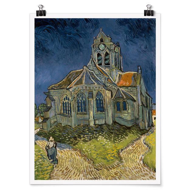 Tableaux pointillisme Vincent van Gogh - L'église d'Auvers